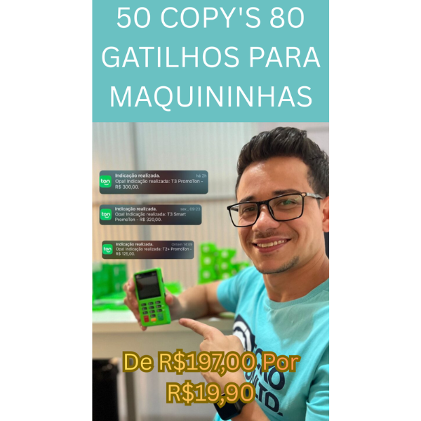 50 COPY'S 80 GATILHOS PARA MAQUININHAS